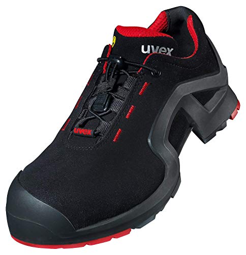 Uvex 85162 Männer-Arbeitsschuh - Herren-Sicherheitsschuh - Schwarz-Rot - Gr 52 im Sale