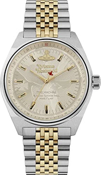 Thumbnail for Vivienne Westwood women's quartz movement wristwatch, 40.00mm case size with purple analog dial and gold metal bracelet VV251WGSG on sale