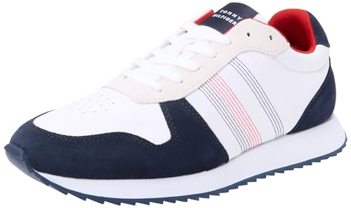 Tommy Hilfiger RUNNER EVO MIX STITCH Mittelhoher Schnitt (Schuhe) Herren, Weiß (White), 46 EU im Sale