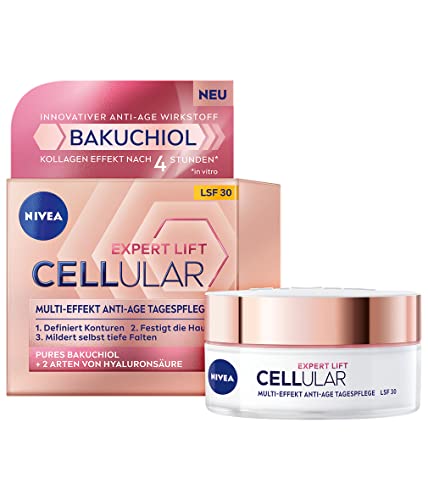 NIVEA Cellular Expert Lift Multi-Effekt Anti-Age Tagespflege, feuchtigkeitsspendende Tagescreme für eine jünger aussehende Haut, Feuchtigkeitscreme mit LSF 30 (50 ml) im Sale