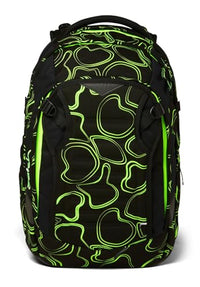 Thumbnail for satch match school backpack 45 cm, black neon green, one size on sale