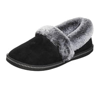 Thumbnail for Skechers Cozy Campfire - Team Toasty Women's Flat Slippers, Black (Black Microfiber Suede/Faux Fur Line Blk), EU on Sale