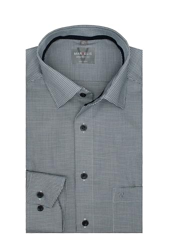 Marvelis Comfort Fit Langarm Hemd | Uni Hellblau | New Kent Kragen mit Besatz im Sale