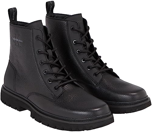 Calvin Klein Men's Eva MID Laceup Boot LTH YM0YM00751 Boots, Black (Triple Black), EU on Sale