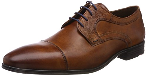 LLOYD Herren Schnürhalbschuhe ORWIN, Männer Businessschuhe,Derby,Normalweit,straßenschuhe,Strassenschuhe,Schnuerung,lace-up,Cognac,46 im Sale