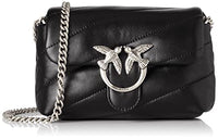 Thumbnail for Pinko Women's Love Baby Puff C Sheep Tassel Bag, Z99o_Black-Old Silver on Sale