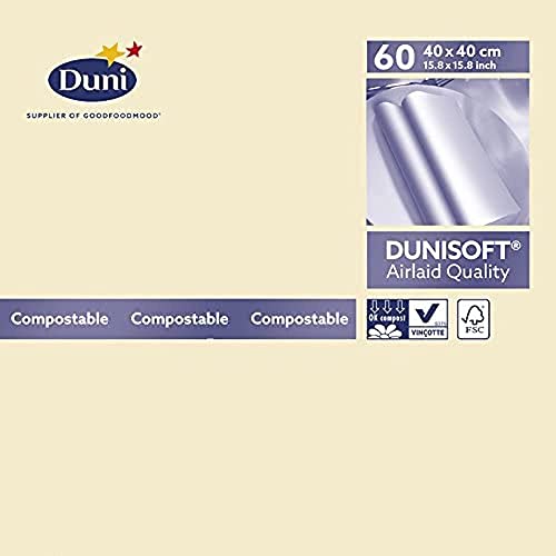 DUNI Servietten Dunisoft, Creme, x cm, 60 Stück im Sale