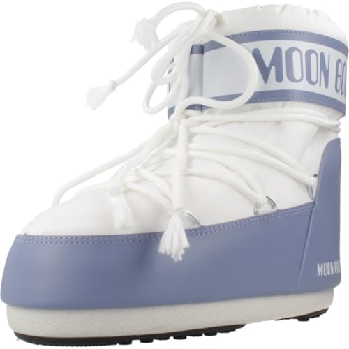 Moon Boot Mb Icon Low Nylon Stiefel Damen Blau/Weiss - 36/38 - Schneestiefel Shoes im Sale