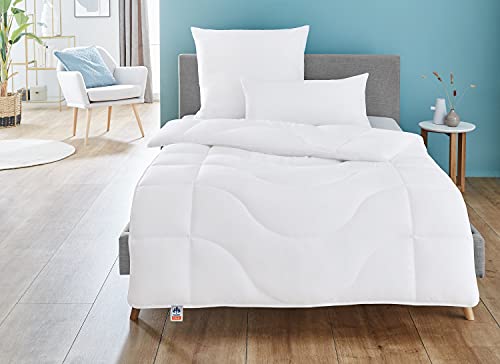 Irisette Lotte warme Winterdecke - Produziert in Deutschland - Steppbett mit Top Cool Gewebe, 95 Grad waschbar, inkl. Aufbewahrungstasche, 135 x 200 cm, weiß, Öko-Tex Zertifiziert im Sale