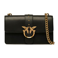 Thumbnail for Pinko Women's Love One Classic C Vitello Seta Bag, Z99q_black-Antique Gold on Sale