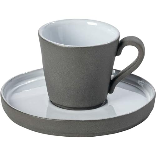 Costa Nova »Lagoa Eco Gres« Espresso-Obere mit Untere, white, ø: 125 mm, 6 Stück im Sale