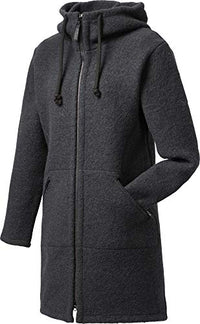 Thumbnail for Mufflon Damen Wollmantel Mu-Carla W300 mit Kapuze anthra dunkelgrau - im Sale