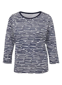 Thumbnail for Rabe T-Shirt Gemustert in Dunkelblau für Damen im Sale