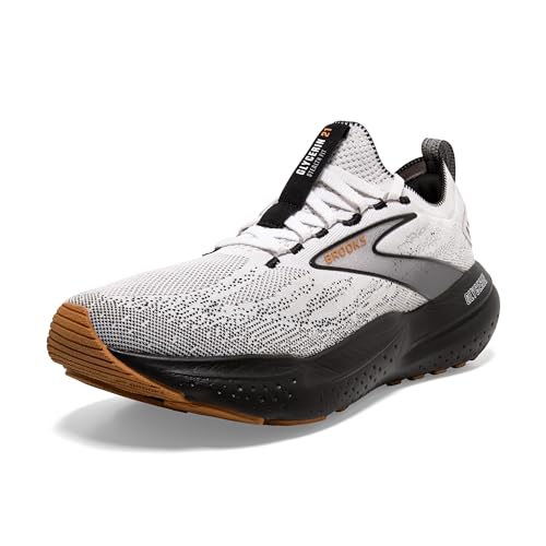 BROOKS Men's Glycerin StealthFit 21 Sneaker, White/Grey/Black, 40.5 EU on Sale