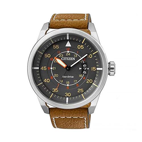 Citizen Men's Analog Quartz Watch with Leather Strap AW1360-12H on Sale