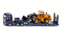 Thumbnail for siku 1790, MAN-LKW mit Tieflader und JCB Radlader, 1:87, Metall/Kunststoff, Blau/Gelb, Klappbare Auffahrrampe, Beweglicher Ladearm im Sale