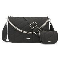 Thumbnail for DKNY Women's Bodhi Crossbody Shoulder Bag, Black/Silver on Sale