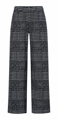 Thumbnail for Brax Damen Style Maine Check Jersey Hose, Cozy Grey, 36W x 32 im Sale