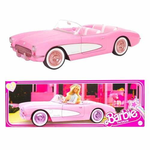 Barbie Corvette - Kaugummipinkes Cabrio, Platz für 4 Puppen, öffnende Türen, drehbares Lenkrad, Retro-Lackierung, Luxus-Interieur, für Sammler, HPK02 im Sale