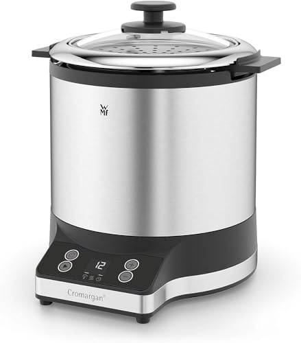 WMF Küchenminis Reiskocher 220 W, mit Lunch-to-go-Box, Damfgarer, platzsparend, Innentopf mit To-Go-Deckel 1l, Reiskocher mini cromargan matt im Sale