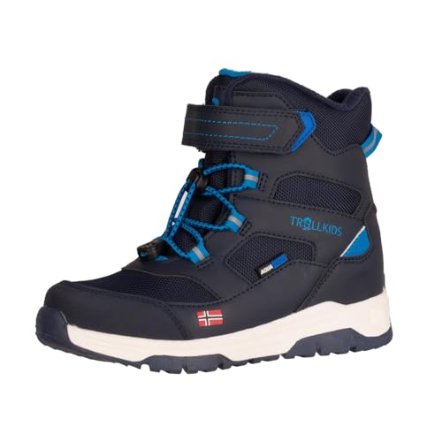 Trollkids Kinder Winterboots Lofoten, Marine/Vipergrün, 30 im Sale