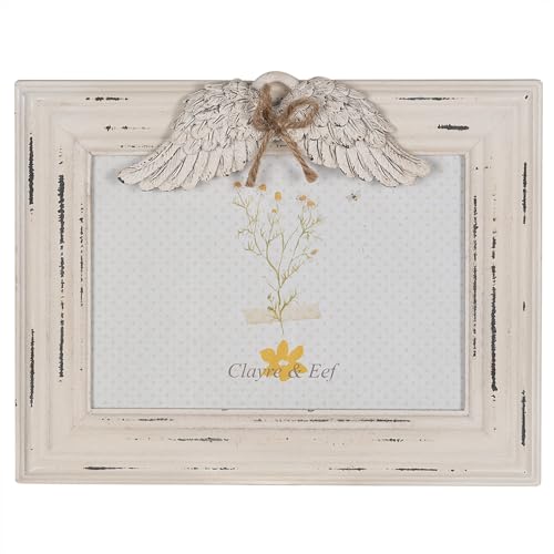 Clayre & Eef Bilderrahmen 18x13 cm Weiß Holzprodukt Fotorahmen im Sale