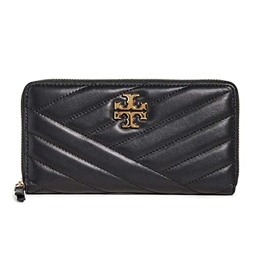 Tory Burch Damen Kira Chevron Zip Continental Geldbörse Schwarz One Size Schwarz One Size Kira Chevron Zip Continental Wallet im Sale