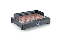 Thumbnail for SEVERIN table grill with stainless steel grill grate for indoors and outdoors, electric grill with quick grill start, balcony grill without risk of burns, black, PG 8565 on sale