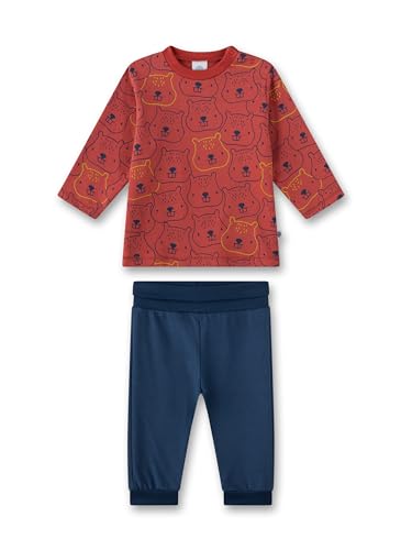 Sanetta Jungen-Schlafanzug Rot | Nachhaltiger und bequemer Schlafanzug aus Bio-Baumwolle für Jungen. Baby Schlafanzug 092 im Sale