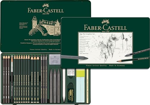 FABER-CASTELL 112974 - Pitt Graphite Set im Metalletui, groß, 26-teilig im Sale