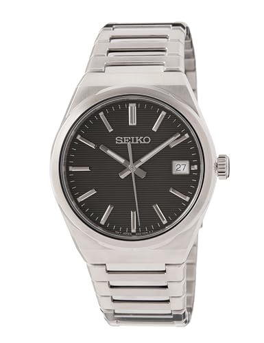 Seiko Herren Analog Quarz Uhr mit Edelstahl Armband SUR557P1 im Sale