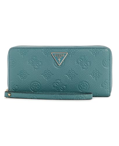GUESS Damen Cresidia Around Large Zip Wallet Clutch, Blaugrün/EIN Hauch von Paradies (Trace of Paradise), Einheitsgröße im Sale