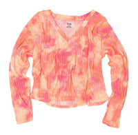 Thumbnail for Victoria's Secret Langärmeliger Pullover, lässig, leicht, gerippt, V-Ausschnitt, im Sale