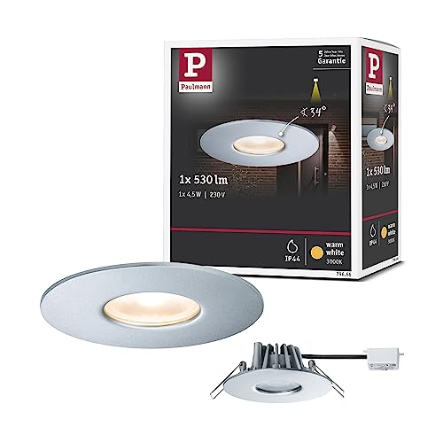 Paulmann 79666 Outdoor House LED Außeneinbauleuchte 230V Einbauleuchte IP44 Warmweiß 4,4W 34° Einbaustrahler Ultraflach Deckenleuchten Deckenstrahler im Sale