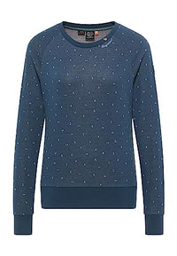 Thumbnail for Ragwear JOHANKA Triangles Damen Frauen Pullover Rundhals,Sweater,Sweatshirt,sportlicher Sweater,Hoodie,Rundausschnitt,Blau, im Sale
