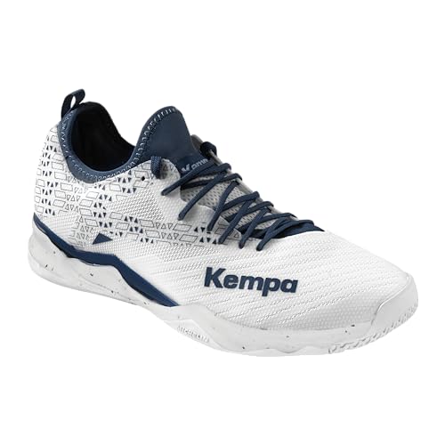 Kempa Unisex Wing Lite 2.0 Game Changer Handballschuhe, Sportschuhe, Turnschuhe, weiß/Marine, 45 EU im Sale