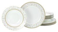 Thumbnail for CreaTable, 17528, Serie Emilia (New Bone China), 12-teiliges Geschirrset, Tafelservice aus Porzellan, spülmaschinen- und mikrowellengeeignet, Qualitätsproduktion im Sale