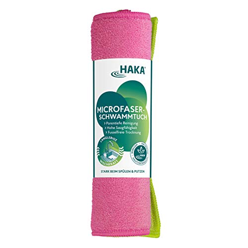 HAKA microfiber sponge cloths, 2 pcs. deep pore cleaning, high absorbency
