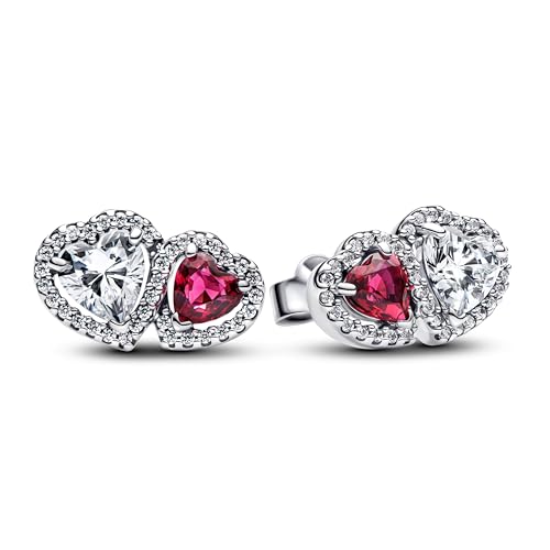 Pandora Timeless Strahlenkranz Herz Ohrstecker aus Sterling Silber mit Zirkonia, 293633C01 im Sale