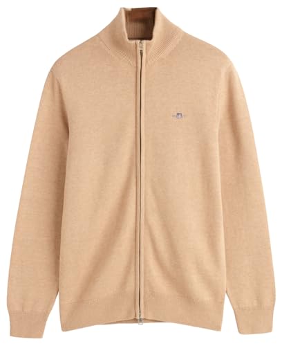 GANT Herren Casual Cotton Zip Cardigan Strickjacke, Vintage Blue, im Sale