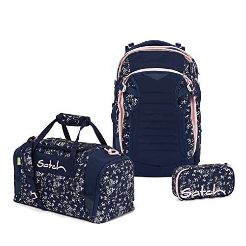 satch Match School Backpack Set 3-piece with sports bag and pencil case (Toxic Yellow) on sale