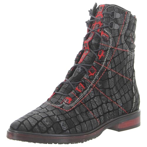 Simen women's ankle boots grey-wine red on sale