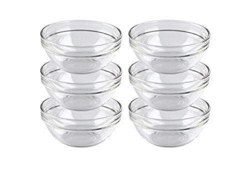 Luminarc, Serie Empilable, Schüssel 10.5 cm, im 6-er Set, stapelbare Obstschalen, Glasschüsseln in zeitlosem Design im Sale