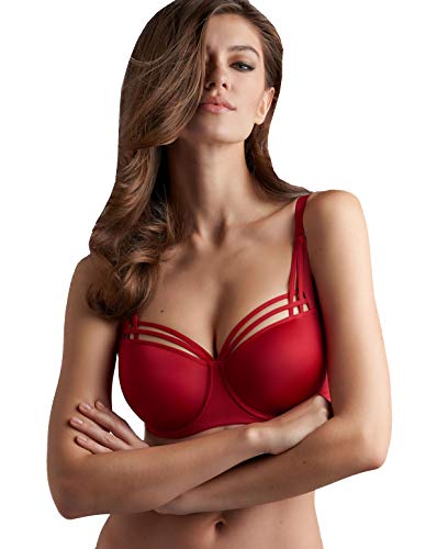 Marlies Dekkers 18140/181401 Women's Dame de Paris Red Solid Colour Padded Underwired Balconette Balcony Bra 80F im Sale