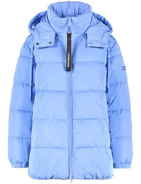Thumbnail for Gerry Weber Damen Outdoorjacke mit Abnehmbarer Kapuze elastischer Ärmelsaum, Langarm unifarben Sky 42 im Sale