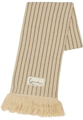 Karl Kani Unisex KA-233-014-1 KK Woven Signature Ziczac Pinstripe Scarf one size off white im Sale