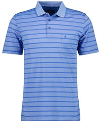 Thumbnail for RAGMAN Herren Jersey Softknitpolo gestreift , Blau-718 im Sale