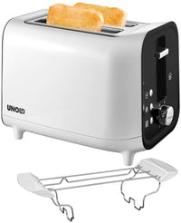 Thumbnail for Unold 38410 Toaster Shine White - for 2 slices of bread, 4 functions: toasting, defrosting, warming, stopping, browning levels, cool-touch housing, bun warmer, 800 watts on sale