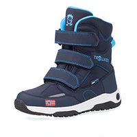Thumbnail for Trollkids Children's Lofoten Winter Shoes, Navy/Viper Green, on Sale