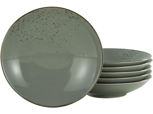 CreaTable 22 cm, Stone, 22046, Serie Nature Collection, 6-teiliges Geschirrset, Suppenteller aus Steinzeug, spülmaschinen-und mikrowellengeeignet, Qualitätsproduktion im Sale